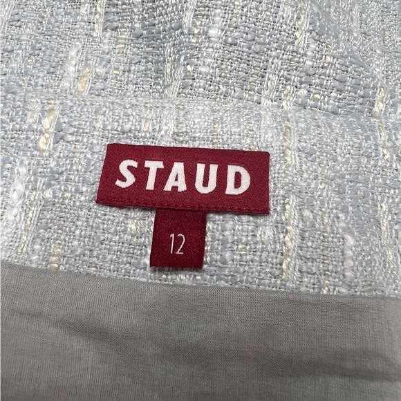 STAUD Fortuna Skirt Fog Gray White 12 - Picture 11 of 13
